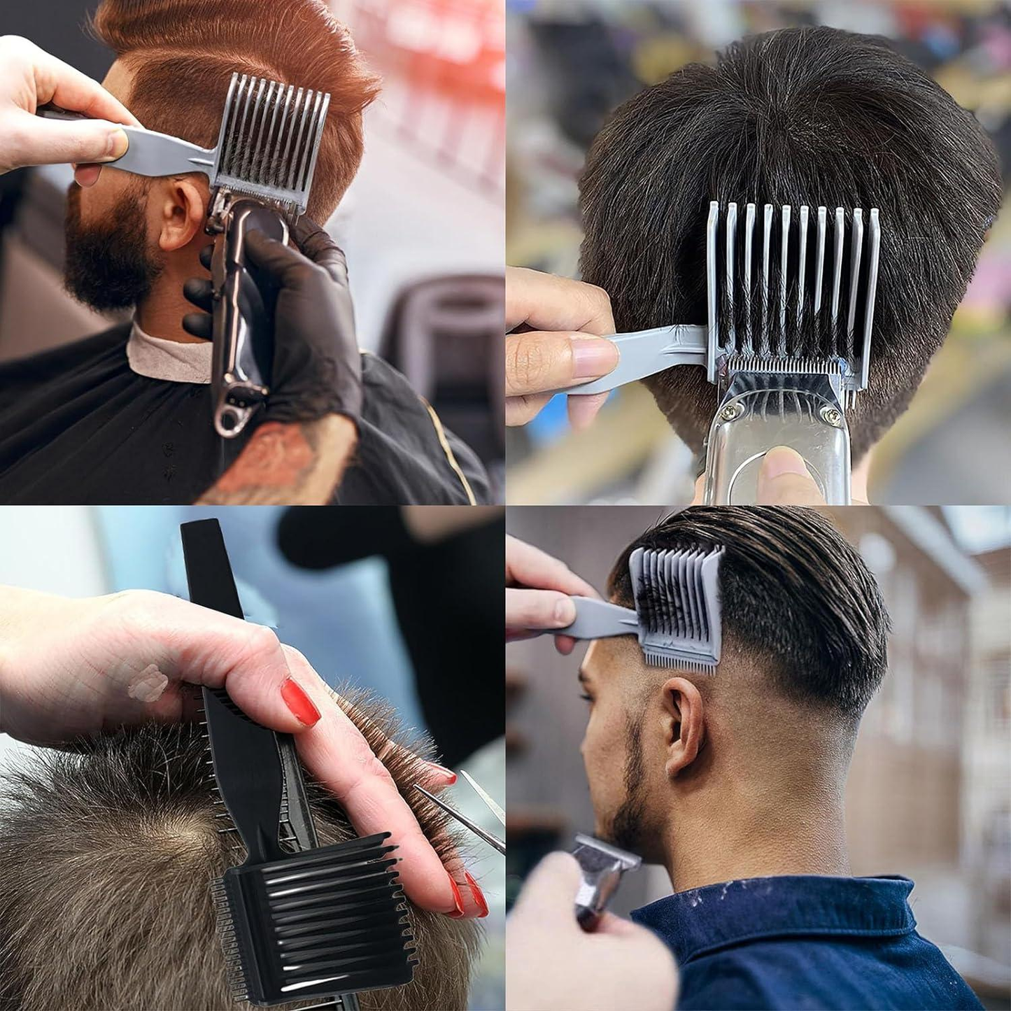 Pack 4 peignes à tête plate pour cheveux